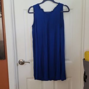 Peacock blue A line dress